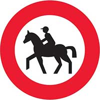 Interdiction aux chevaux